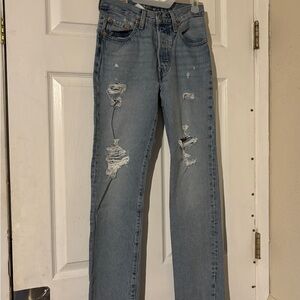 Levi’s Premium Denim Blue Distressed Women's Jeans 24x30